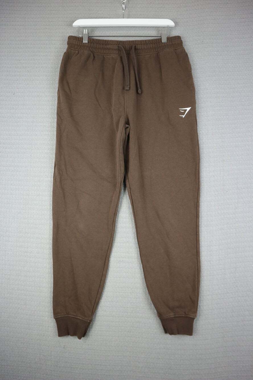 Gymshark Brown Joggers Cotton Mens Medium Cuffed Sweatpants